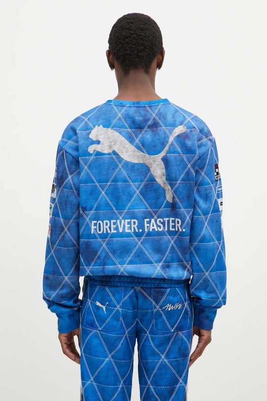 Oblečenie Mikina Puma Puma x A$AP ROCKY Quilted Sweat Shirt 631125 modrá