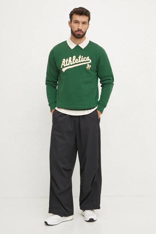 47 brand bluza MLB Oakland Athletic BB018PEMIBC654773DG verde AW24