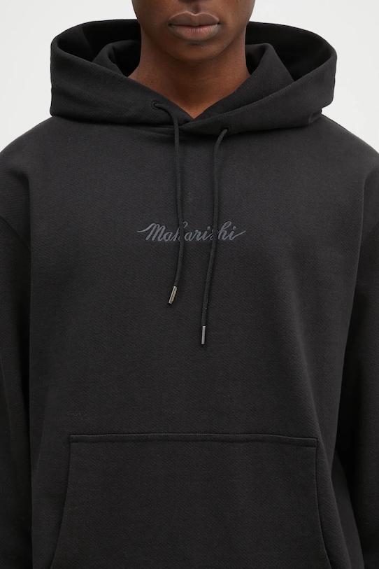 Bavlněná mikina Maharishi Maharishi Organic Hooded Sweat černá 4622.BLACK