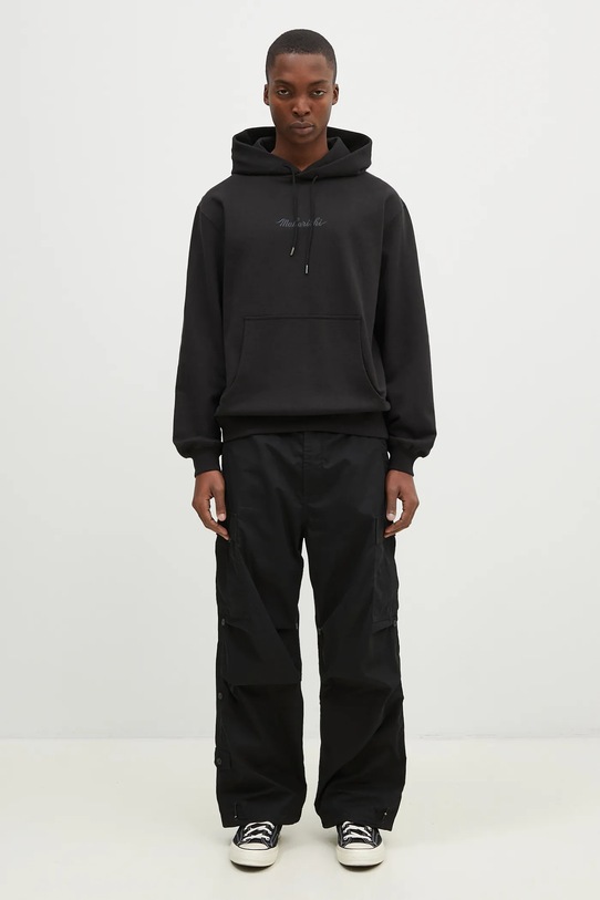 Maharishi felpa in cotone Maharishi Organic Hooded Sweat 4622.BLACK nero
