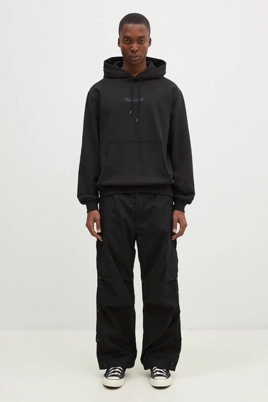 Maharishi cotton sweatshirt Maharishi Organic Hooded Sweat 4622.BLACK black