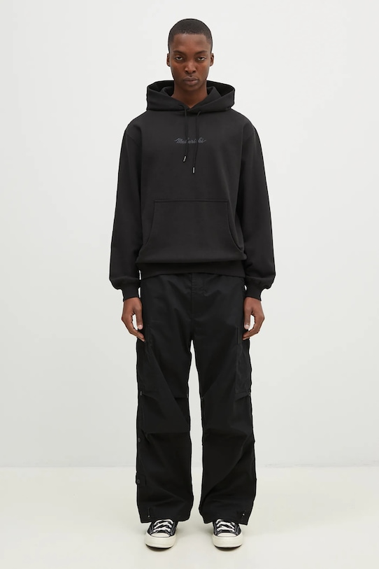 Bavlněná mikina Maharishi Maharishi Organic Hooded Sweat 4622.BLACK černá