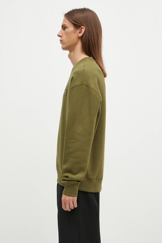 Maison Kitsuné felpa in cotone Bold Fox Head Patch MM00316KM0307 verde AW24