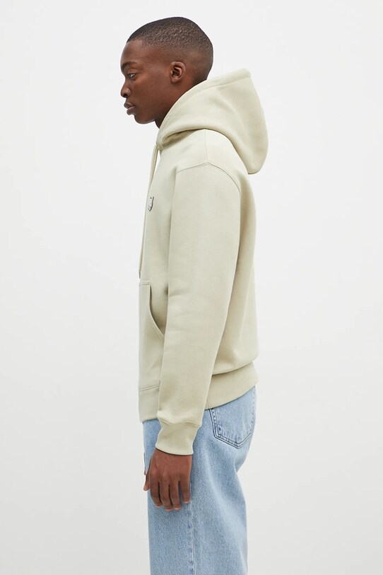 Maison Kitsuné felpa in cotone Bold Fox Head Patch MM00713KM0307 verde AW24