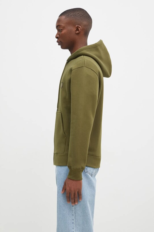 Maison Kitsuné bluza bawełniana Bold Fox Head Patch MM00714KM0307 zielony AW24