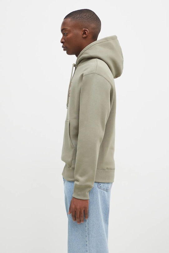 Bavlněná mikina Maison Kitsuné Woodland Alphabet NM00704KM0307 zelená AW24