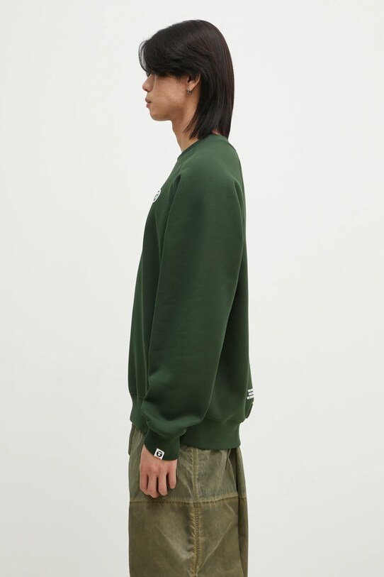 AAPE sweatshirt Moon Face Logo AAPSWMB319XXN green AW24