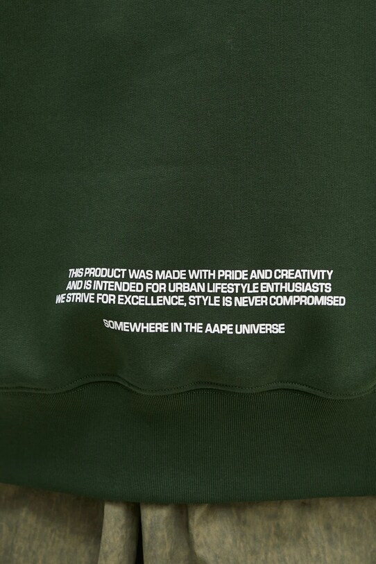 AAPE sweatshirt Moon Face Logo AAPSWMB319XXN green