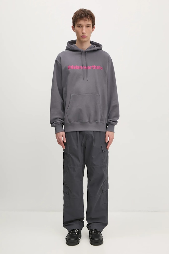 Bavlnená mikina thisisneverthat T-Logo Hoodie TN243TSWHO01 sivá