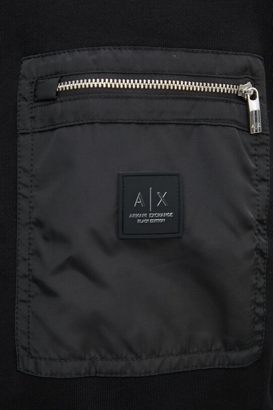 Bavlnená mikina Armani Exchange čierna XM000121.AF10830