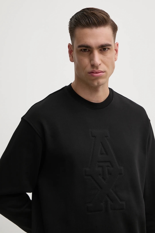Armani Exchange hanorac de bumbac negru 6DZMLF.ZJ4XZ