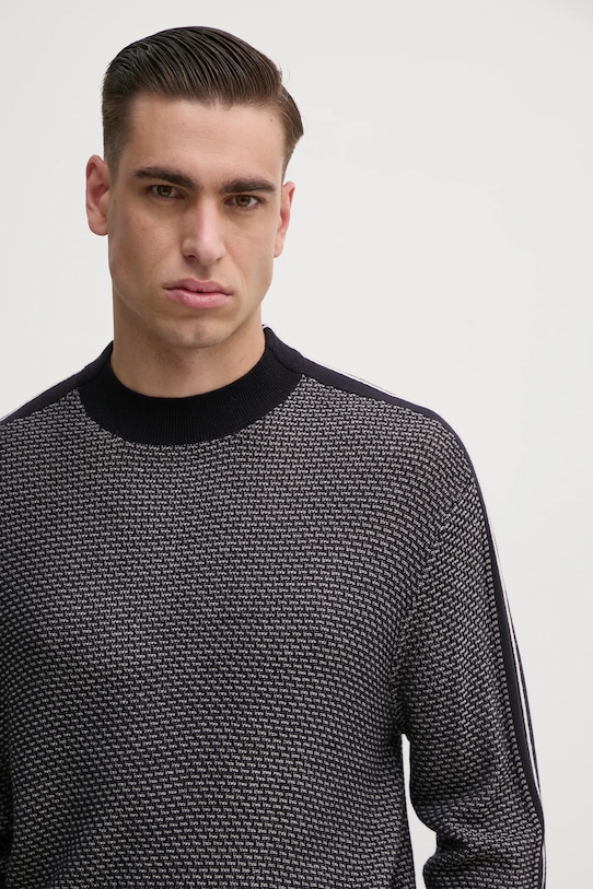 Armani Exchange sweter wełniany granatowy 6DZM2X.ZM4MZ