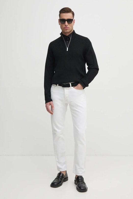 Armani Exchange pulover din amestec de lana 6DZM6L.ZM5BZ negru AW24