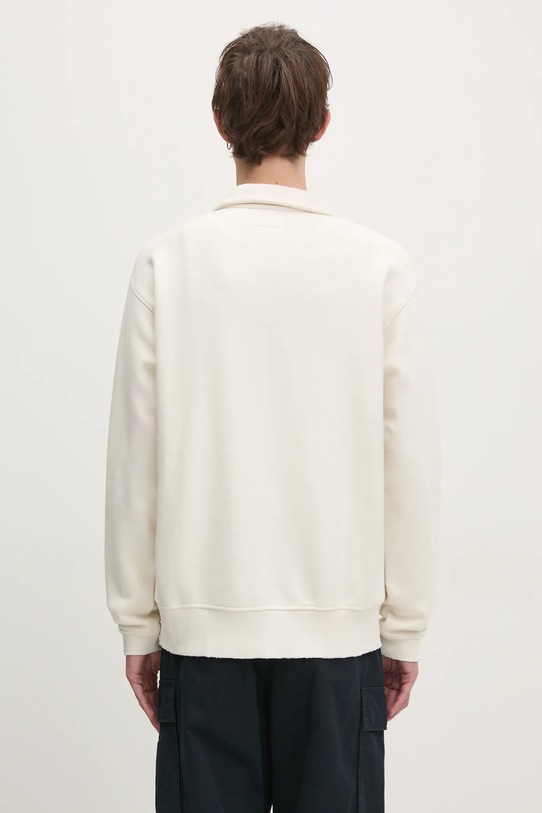 Ρούχα Μπλούζα thisisneverthat Damaged Half Zip Polo Sweatshirt TN243TSWOW02 μπεζ