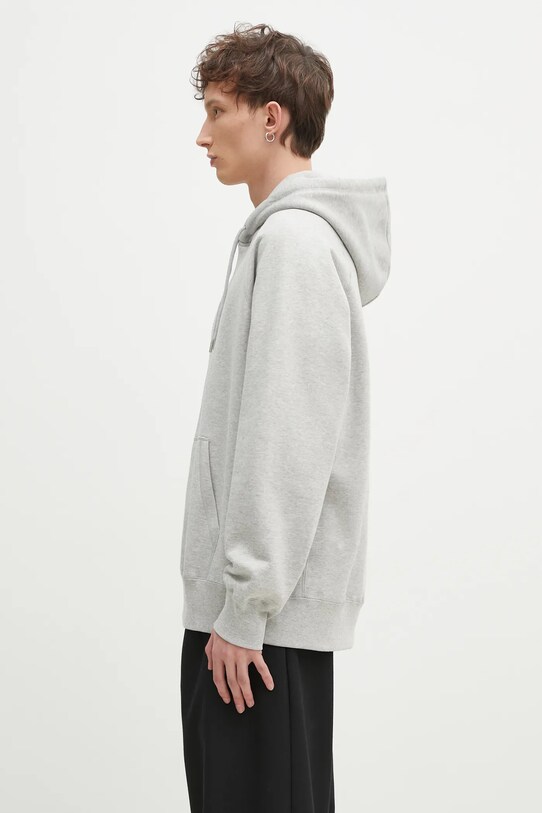 Bavlněná mikina Wood Wood Fred hoodie 25217 30250243 šedá AW24
