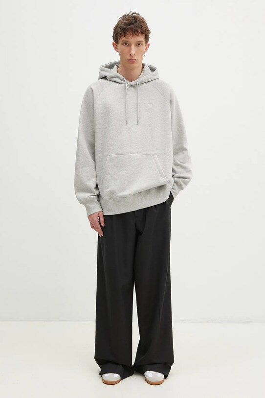 Bavlněná mikina Wood Wood Fred hoodie 25217 30250243 šedá