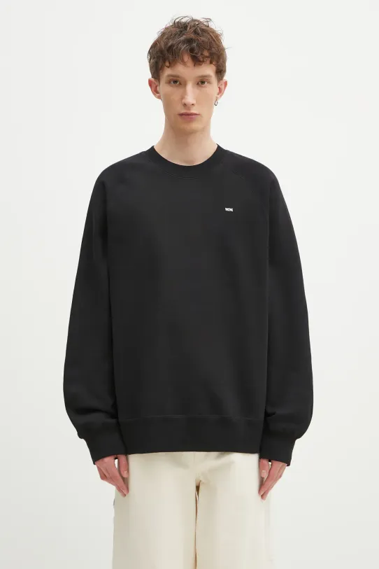 Wood Wood bluza bawełniana Hester sweatshirt gładkie czarny 30250244