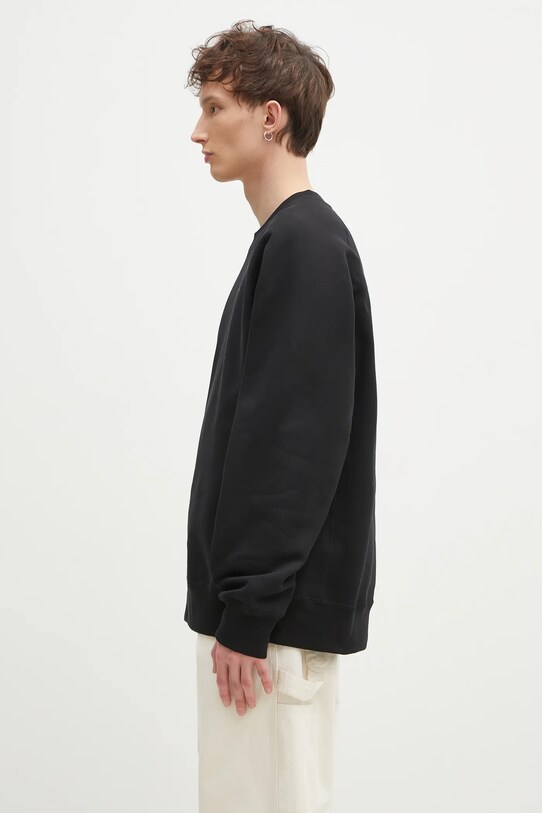 Wood Wood hanorac de bumbac Hester sweatshirt 30250244 negru AW24