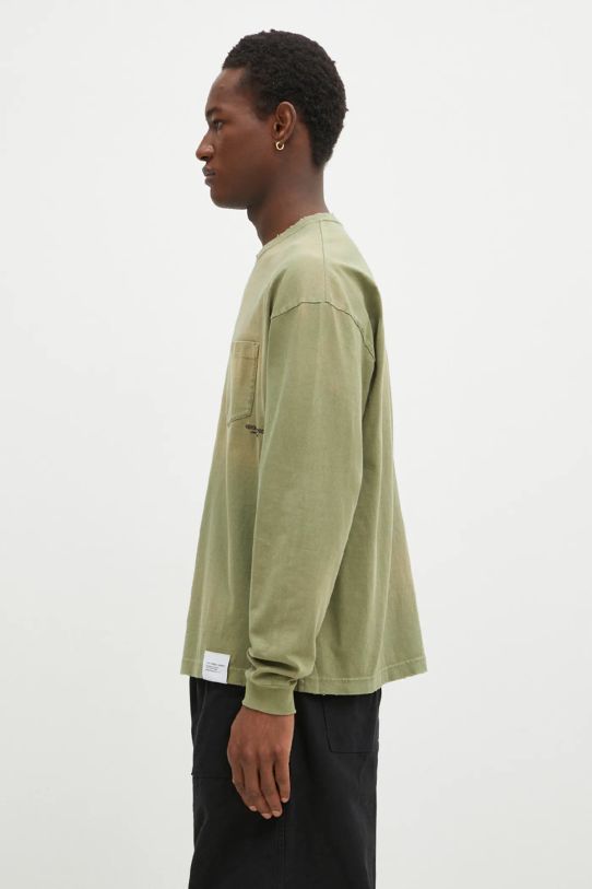 NEIGHBORHOOD cotton longsleeve top 242FPNH.CSM15 green AW24