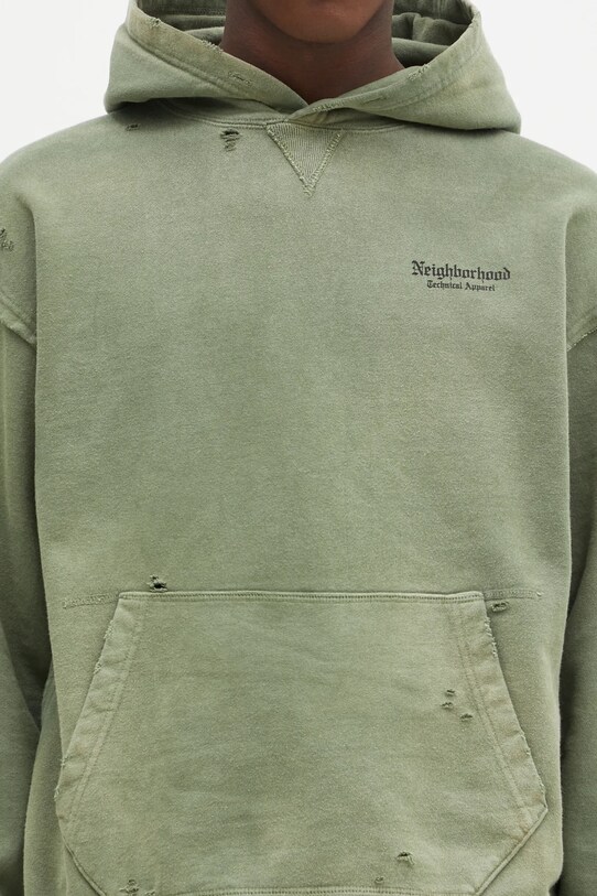 Хлопковая кофта NEIGHBORHOOD зелёный 242OKNH.CSM02