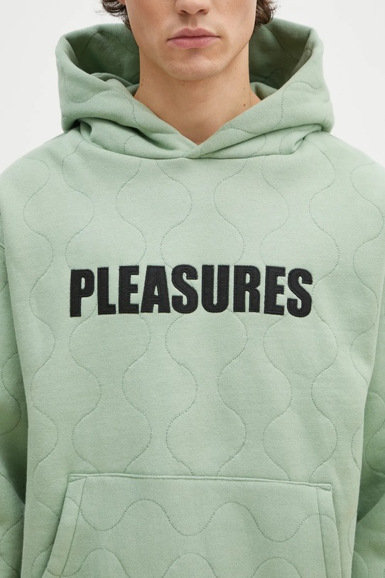 Кофта PLEASURES Wave Quilted бірюзовий P24W007