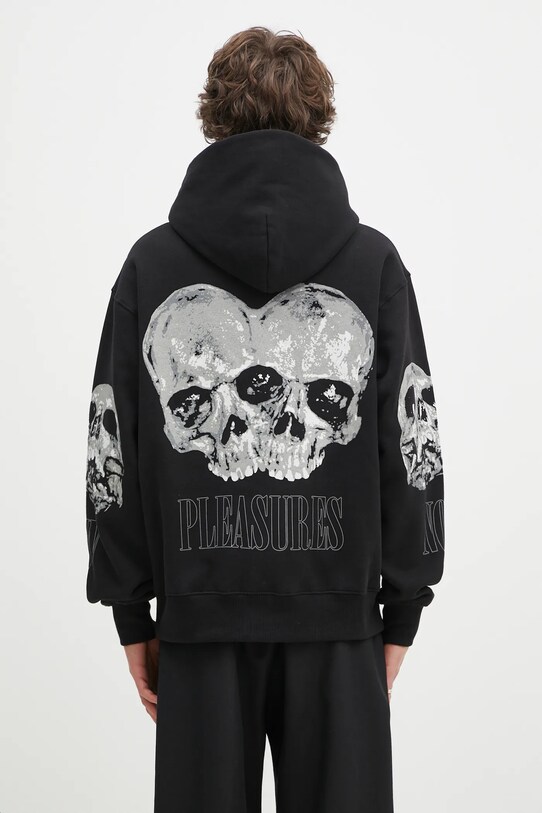 Одежда Кофта PLEASURES Double Skull P24W022 чёрный