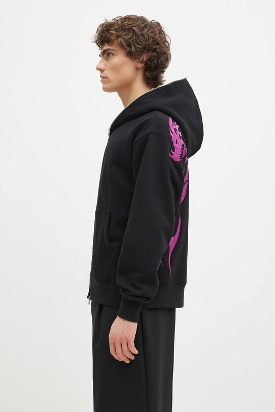 Clothing PLEASURES sweatshirt Dragon Zip P24W032 black