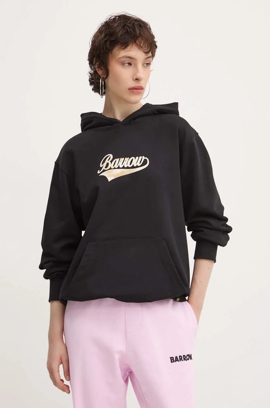 Odzież Barrow bluza bawełniana F4BWUAHS088 czarny