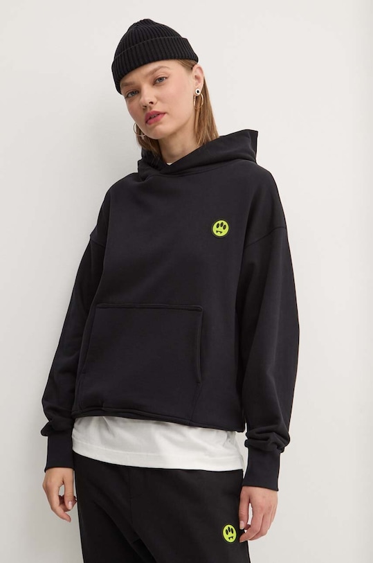 Odjeća Pamučna dukserica Barrow F4BWUAHS138 crna