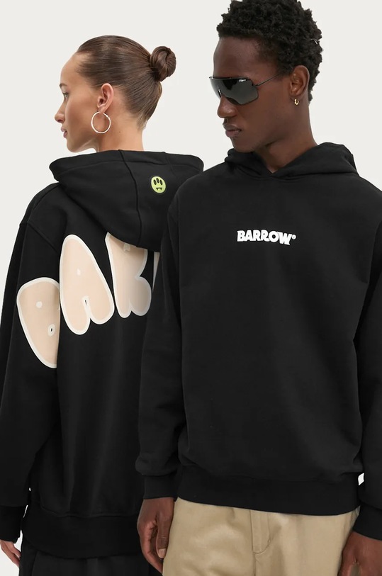 Barrow felpa in cotone con nero F4BWUAHS141