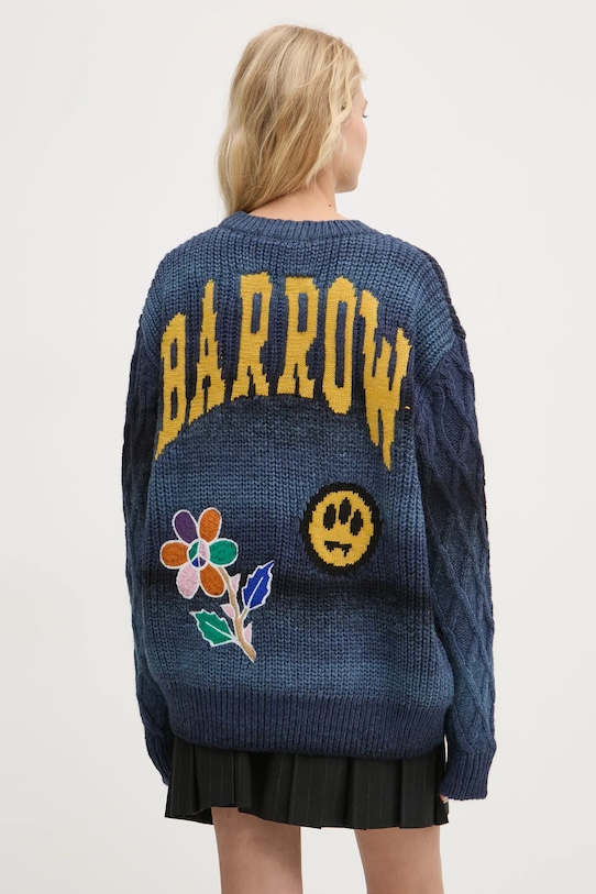 Πουλόβερ με προσθήκη μαλλιού Barrow F4BWUAJP048 μπλε