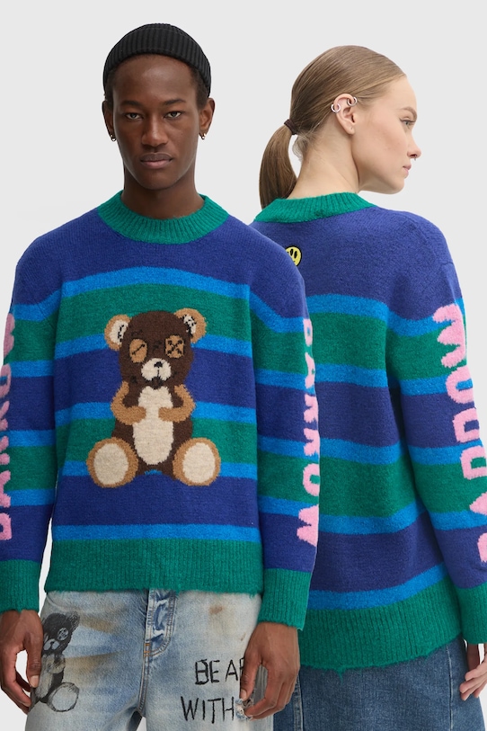 Pulover s dodatkom vune Barrow s dodatkom vune mornarsko plava F4BWUAJP049