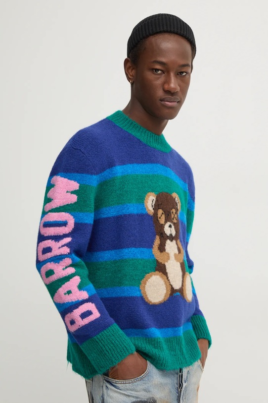 Pulover s dodatkom vune Barrow mornarsko plava F4BWUAJP049