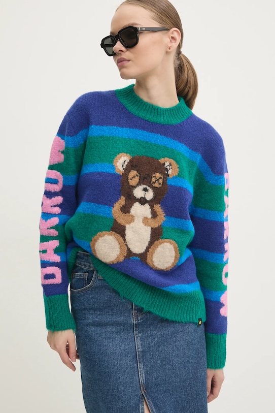 Pulover s dodatkom vune Barrow F4BWUAJP049 mornarsko plava