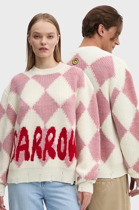 Barrow pulover de lana groase bej F4BWUAJP050