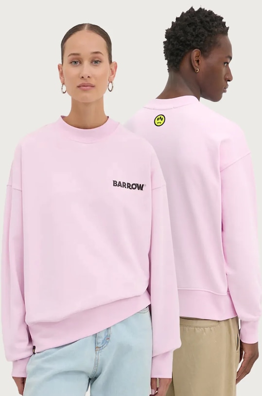 Dukserica Barrow bez kapuljače roza F4BWUASW133
