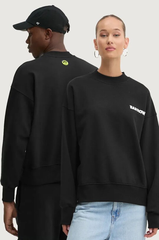 Dukserica Barrow bez kapuljače crna F4BWUASW133
