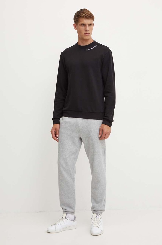 Pamučna dukserica EA7 Emporio Armani PJTKZ.6DUM12.1200 crna AW24