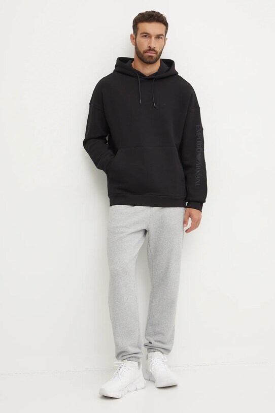 Бавовняна кофта EA7 Emporio Armani PJOPZ.6DUM15.1200 чорний AW24