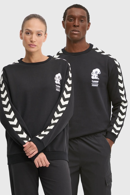Hummel bluza bawełniana Hummel x Peanuts nadruk czarny 226104