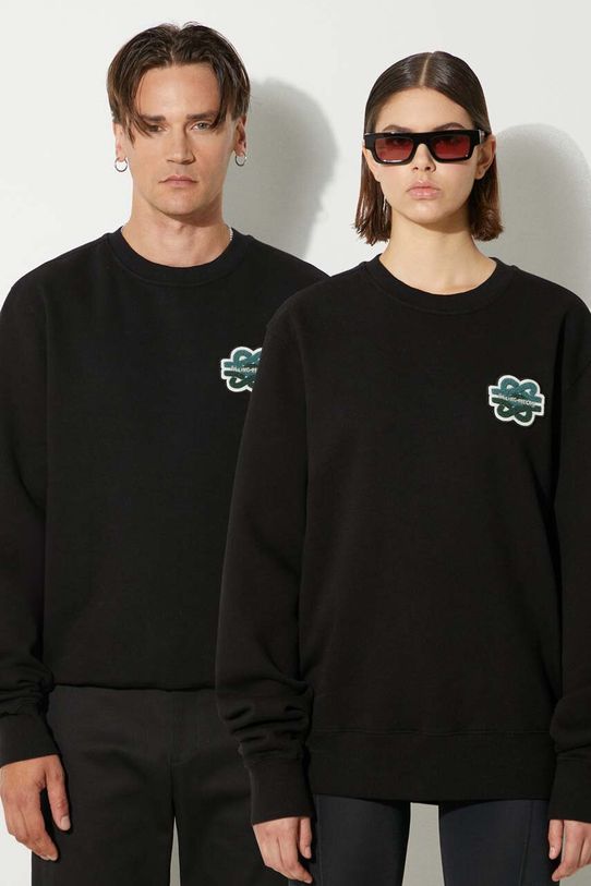 Bavlněná mikina Filling Pieces Gowtu nášivka černá 74533921861