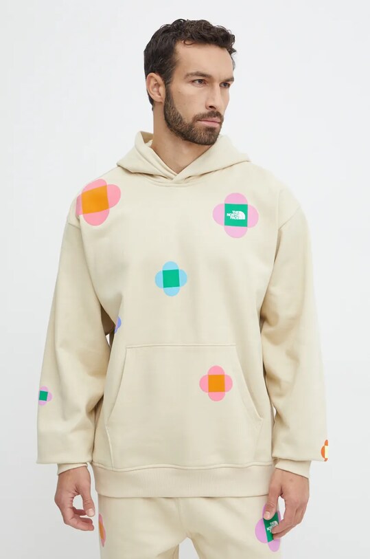 The North Face bluza bawełniana TNF x Yinka Ilori nadruk beżowy NF0A89C43X41