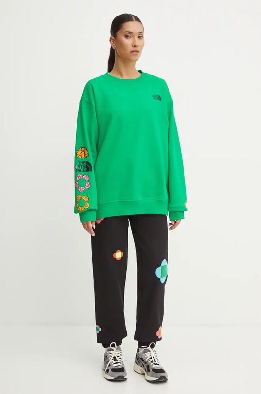 Βαμβακερή μπλούζα The North Face TNF x Yinka Ilori NF0A89C5PO81 πράσινο