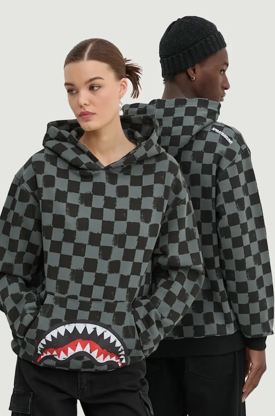 Bavlněná mikina Sprayground potisk šedá SP611