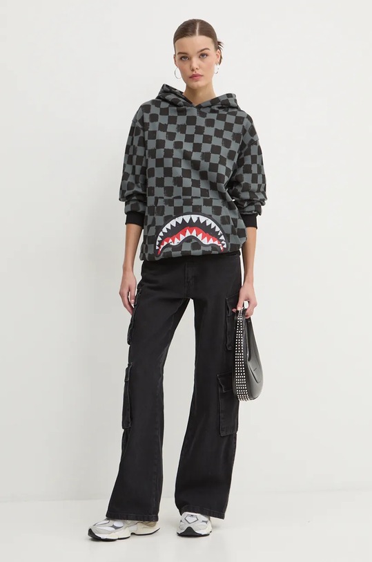 Bavlněná mikina Sprayground šedá SP611