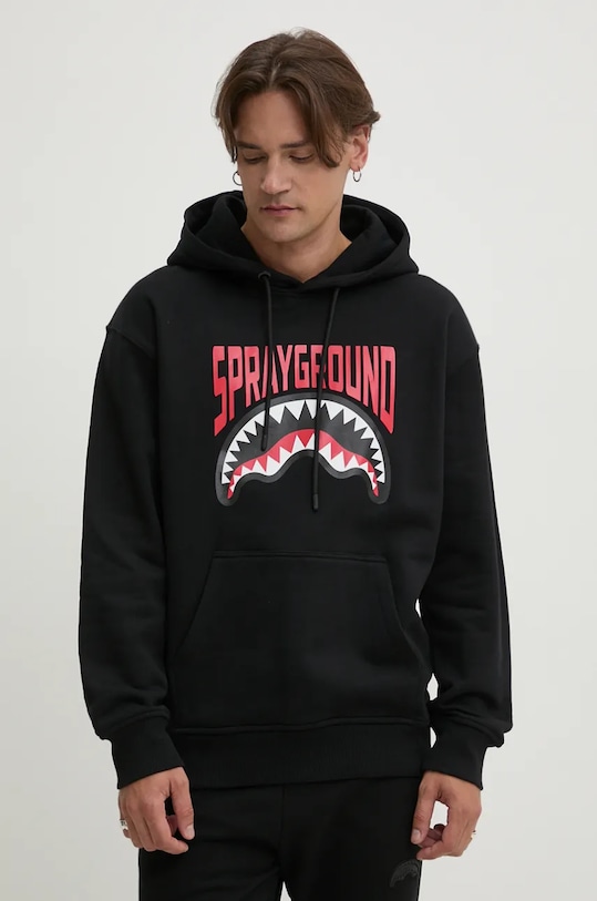 Sprayground bluza bawełniana SP666 czarny AW24