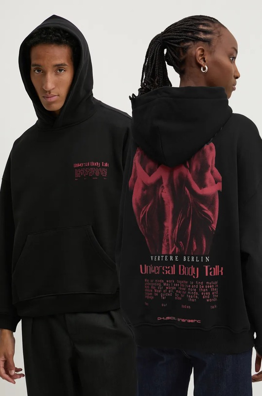 Pamučna dukserica Vertere Berlin pamuk crna VER.H60