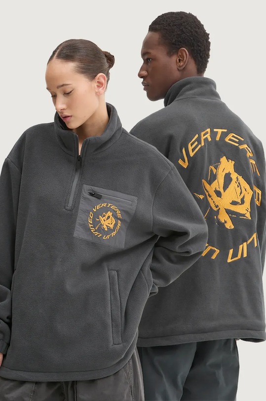 Vertere Berlin hanorac fleece imprimeu gri VER.S129