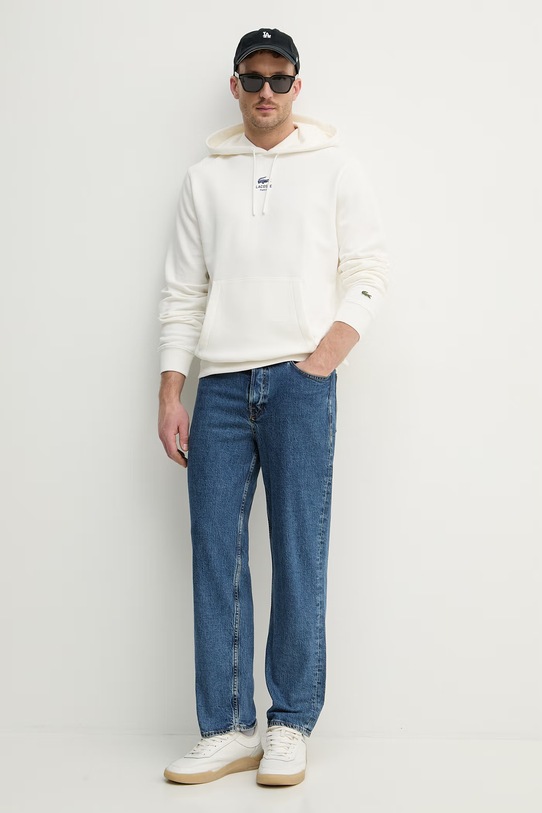 Oblečení Bavlněná mikina Lacoste SH2740 béžová