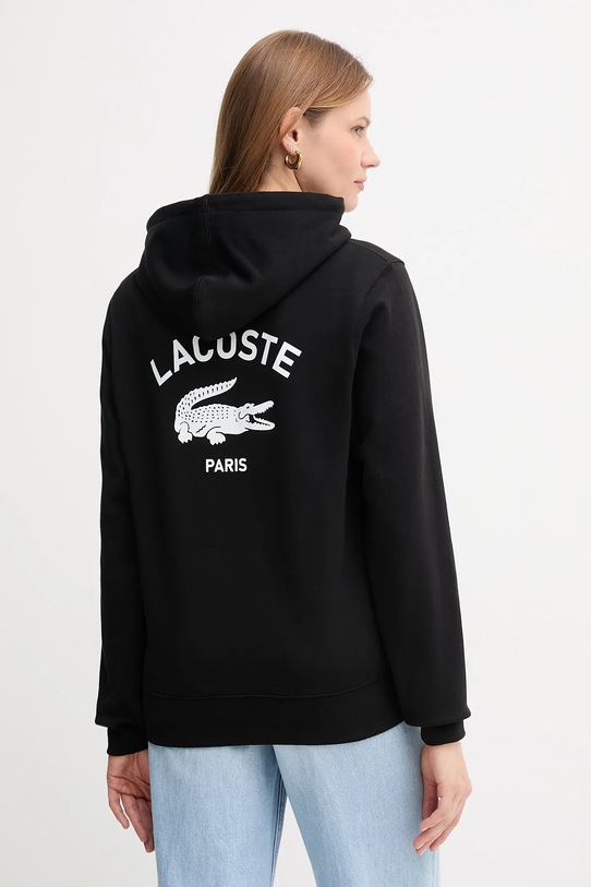 Lacoste bluza bawełniana SH2740 czarny AW25